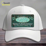 Poppys Place Novelty License Plate Hat Cotton / White