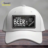 I Make Beer Disappear Novelty License Plate Hat Cotton / White