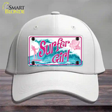 Surfer Girl Novelty License Plate Hat Cotton / White