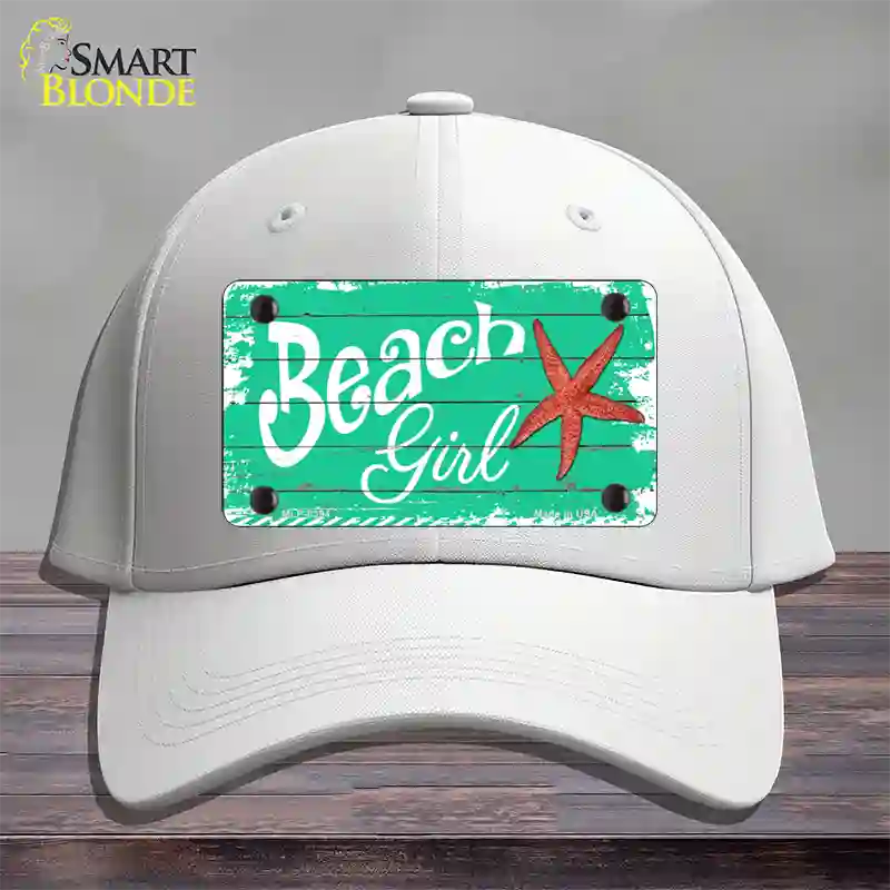 Beach Girl Novelty License Plate Hat Cotton / White