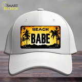 Beach Babe Novelty License Plate Hat Cotton / White