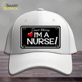 Im A Nurse Novelty License Plate Hat Cotton / White