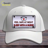 Feel Safe At Night Novelty License Plate Hat Cotton / White