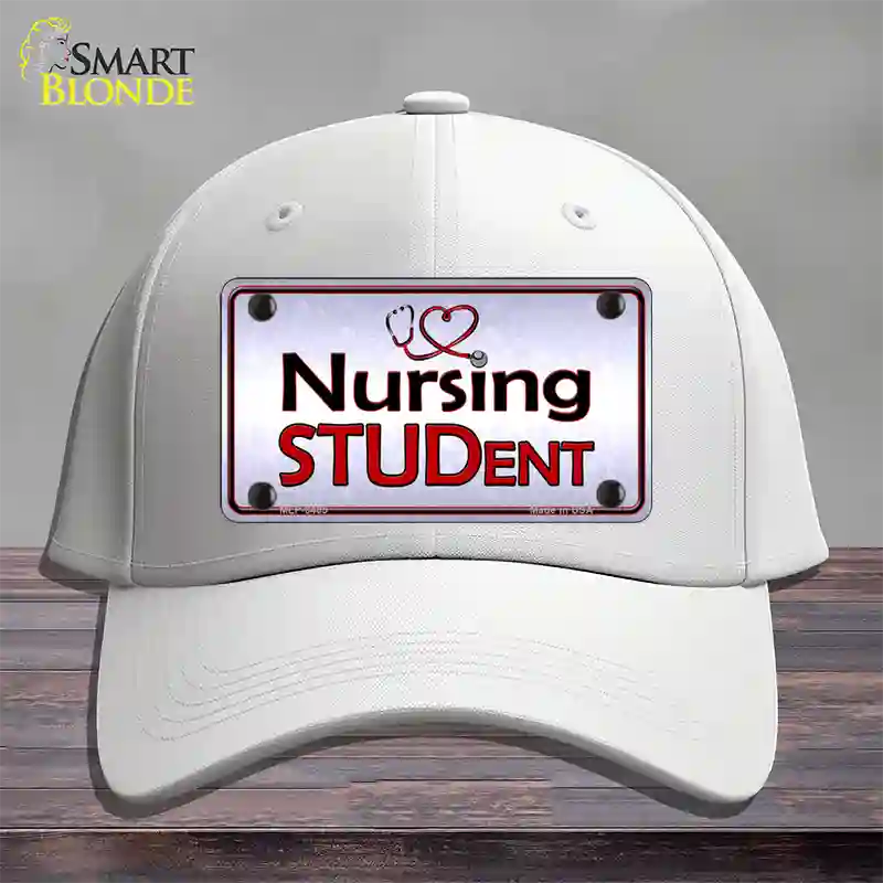 Nursing Student Novelty License Plate Hat Cotton / White