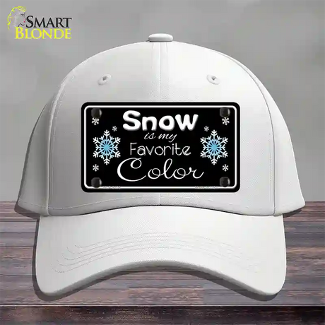 Snow Is My Favorite Color Novelty License Plate Hat Cotton / White