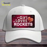 This Girl Loves Her Rockets Novelty License Plate Hat Cotton / White