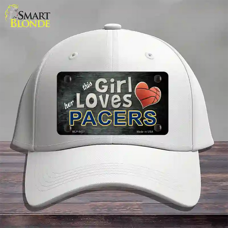 This Girl Loves Her Pacers Novelty License Plate Hat Cotton / White