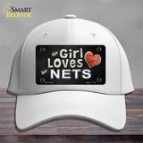 This Girl Loves Her Nets Novelty License Plate Hat Cotton / White