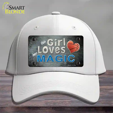 This Girl Loves Her Magic Novelty License Plate Hat Cotton / White