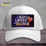 This Girl Loves Her Suns Novelty License Plate Hat Cotton / White