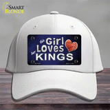 This Girl Loves Her Kings Novelty License Plate Hat Cotton / White