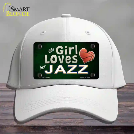 This Girl Loves Her Jazz Novelty License Plate Hat Cotton / White