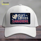 This Girl Loves Her Canadiens Novelty License Plate Hat Cotton / White