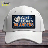 This Girl Loves Her Islanders Novelty License Plate Hat Cotton / White