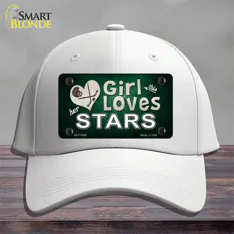 This Girl Loves Her Stars Novelty License Plate Hat Cotton / White