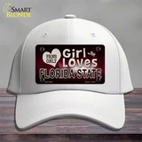 This Girl Loves Florida State Novelty License Plate Hat Cotton / White