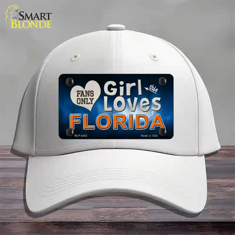 This Girl Loves Florida Novelty License Plate Hat Cotton / White