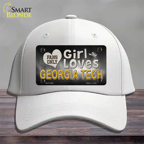 This Girl Loves Georgia Tech Novelty License Plate Hat Cotton / White