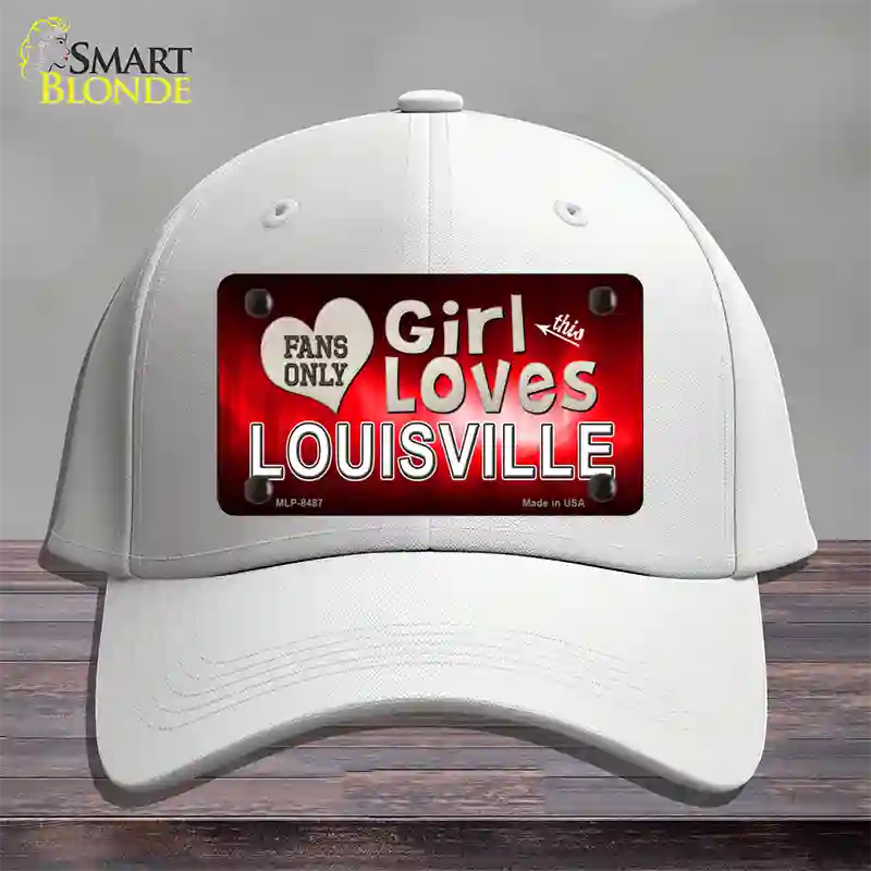 This Girl Loves Louisville Novelty License Plate Hat Cotton / White