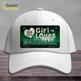 This Girl Loves Marshall Novelty License Plate Hat Cotton / White