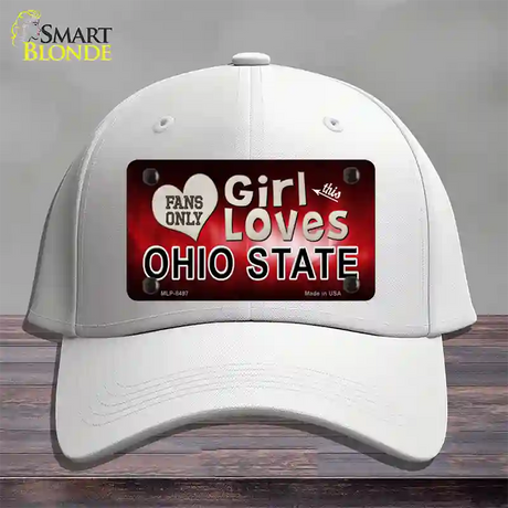 This Girl Loves Ohio State Novelty License Plate Hat Cotton / White