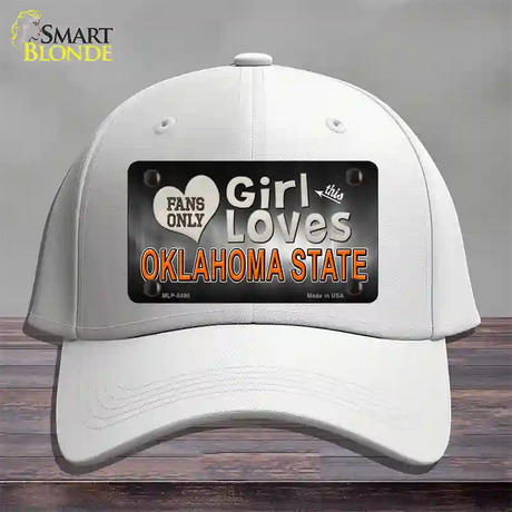 This Girl Loves Oklahoma State Novelty License Plate Hat Cotton / White