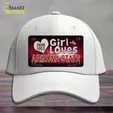 This Girl Loves Arizona State Novelty License Plate Hat Cotton / White