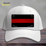 Fire Diamond Thin Red Line Novelty License Plate Hat Cotton / White