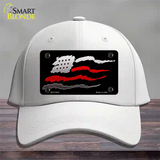 Thin Red Line Flag Novelty License Plate Hat Cotton / White