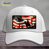 American Cowboy Novelty License Plate Hat Cotton / White