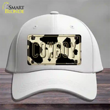 Cowboy Cow Novelty License Plate Hat Cotton / White