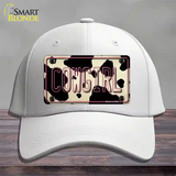 Cowgirl Cow Novelty License Plate Hat Cotton / White