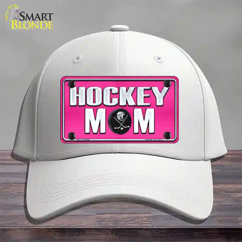 Hockey Mom Novelty License Plate Hat Cotton / White