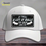 A Lot Of Balls Novelty License Plate Hat Cotton / White