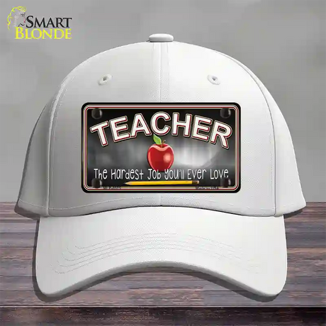 Teacher Novelty License Plate Hat Cotton / White