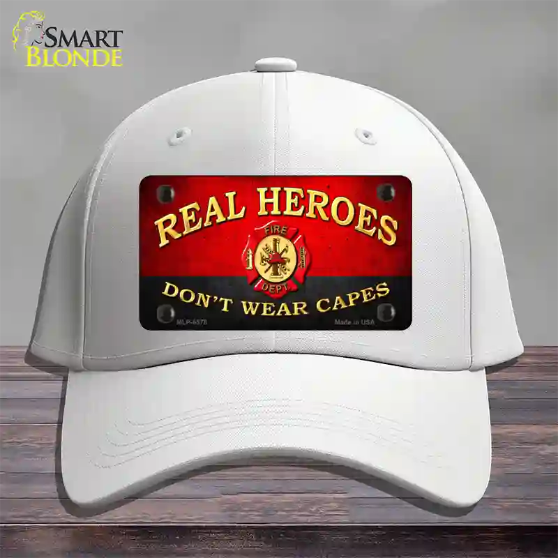 Real Heroes Red Novelty License Plate Hat Cotton / White