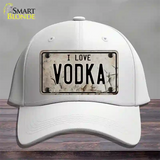 I Love Vodka Novelty License Plate Hat Cotton / White