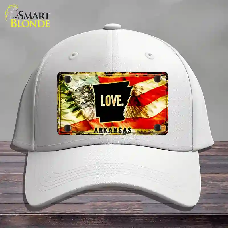 Arkansas Love Novelty License Plate Hat Cotton / White