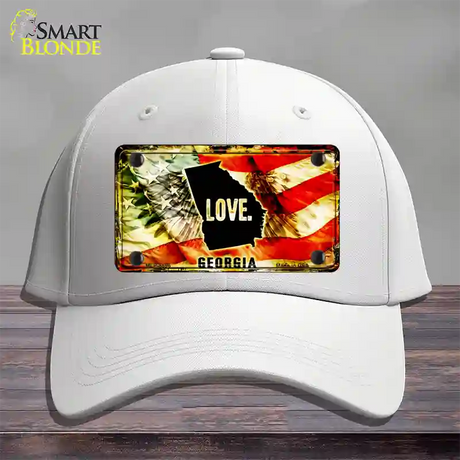 Georgia Love Novelty License Plate Hat Cotton / White