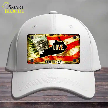 Kentucky Love Novelty License Plate Hat Cotton / White