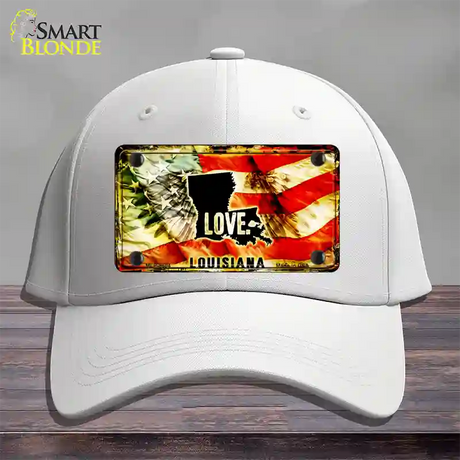 Louisiana Love Novelty License Plate Hat Cotton / White