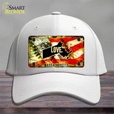 Massachusetts Love Novelty License Plate Hat Cotton / White