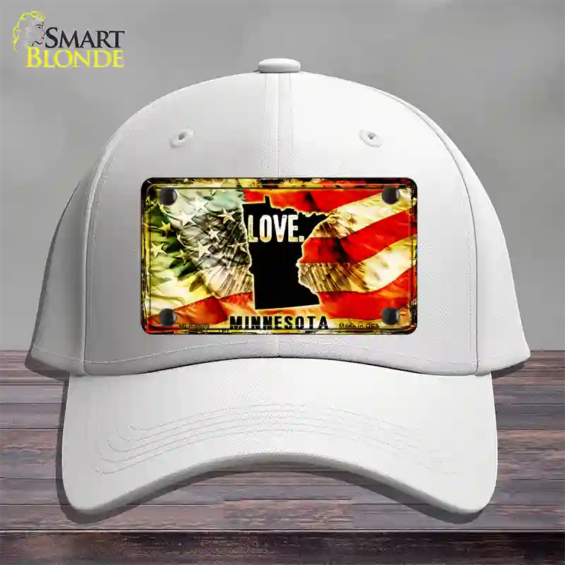 Minnesota Love Novelty License Plate Hat Cotton / White