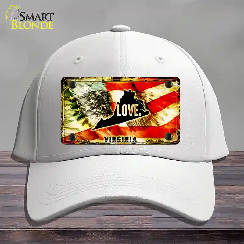 Virginia Love Novelty License Plate Hat Cotton / White