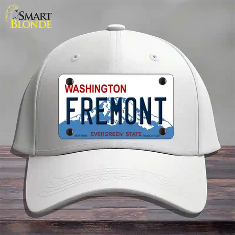 Fremont Washington Novelty License Plate Hat Cotton / White