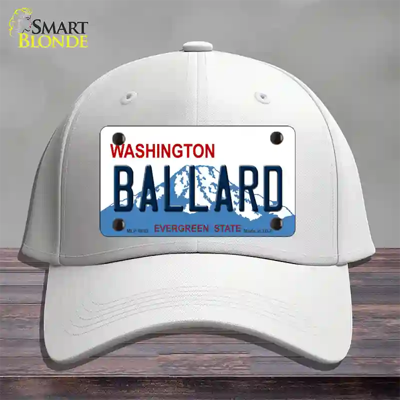 Ballard Washington Novelty License Plate Hat Cotton / White