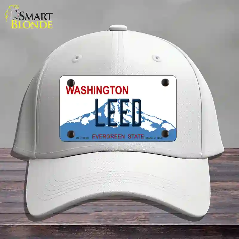 Leed Washington Novelty License Plate Hat Cotton / White