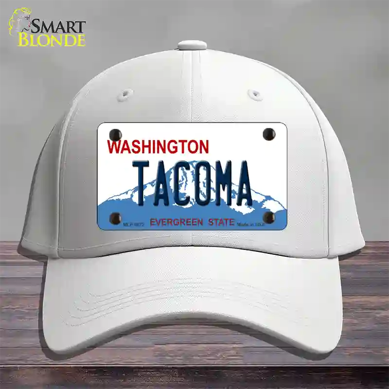 Tacoma Washington Novelty License Plate Hat Cotton / White