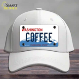 Coffee Washington Novelty License Plate Hat Cotton / White