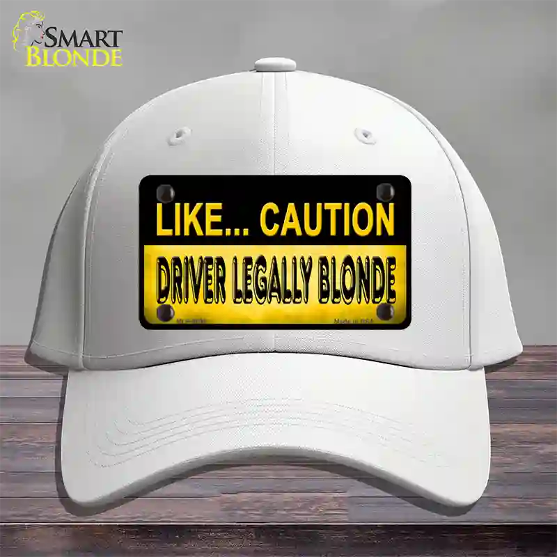 Driver Legally Blonde Novelty License Plate Hat Cotton / White